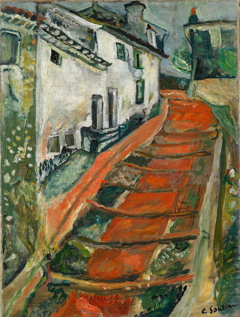 Soutine-Chaim-De-rode-trap-in-Cagnes-ca-1923